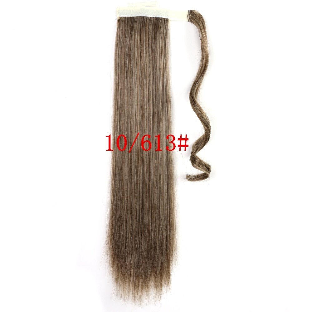 Long Straight Wrap Around Clip In Ponytail