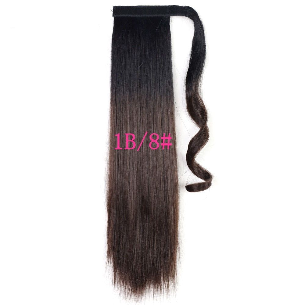 Long Straight Wrap Around Clip In Ponytail