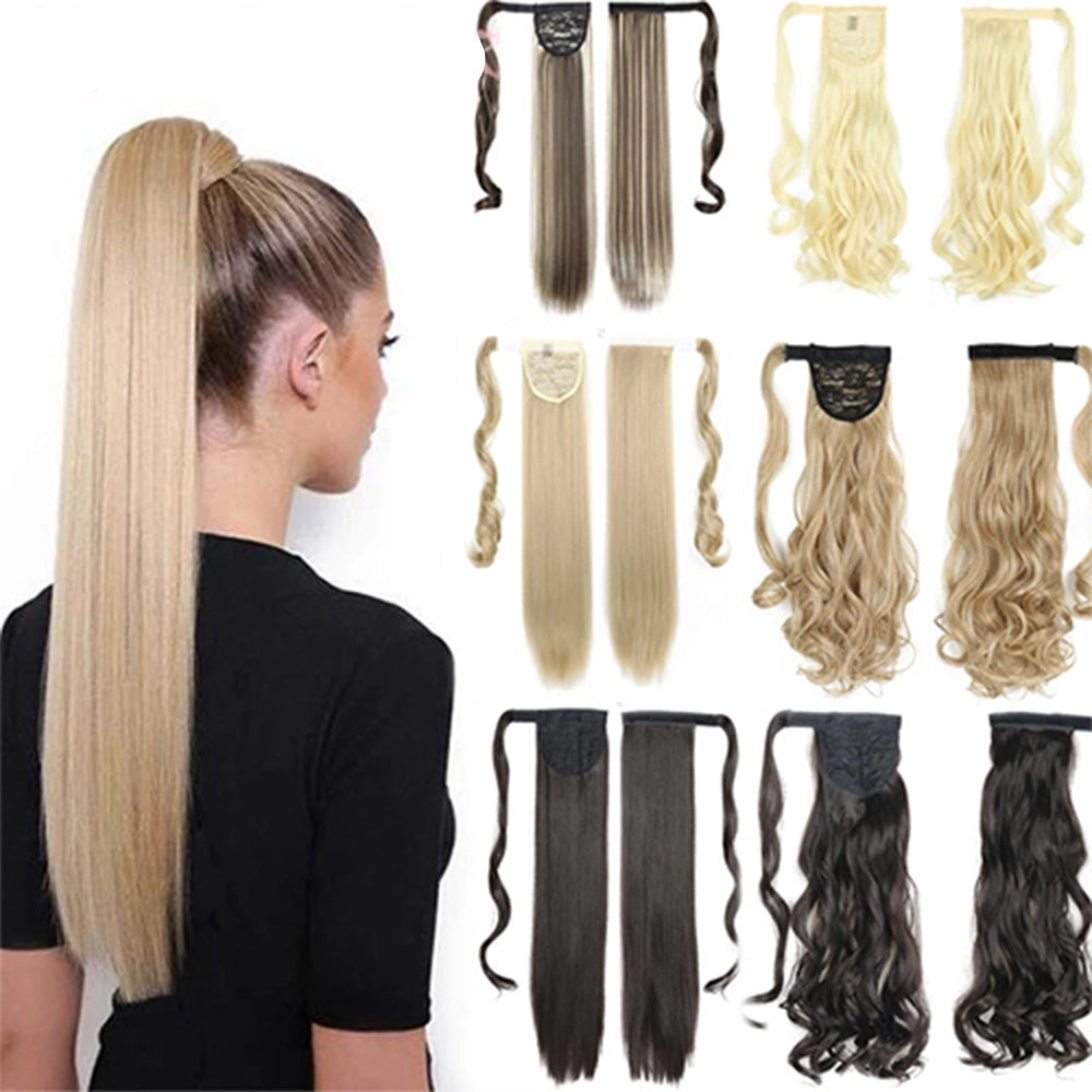 Long Straight Wrap Around Clip In Ponytail